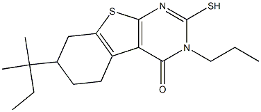 7-(1,1-Dimethyl-propyl)-2-mercapto-3-propyl-5,6,7,8-tetrahydro-3H-benzo[4,5]thieno[2,3-d]pyrimidin-4-one Structure