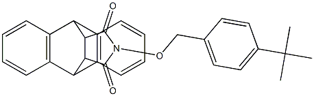 17-{[4-(tert-butyl)benzyl]oxy}-17-azapentacyclo[6.6.5.0~2,7~.0~9,14~.0~15,19~]nonadeca-2(7),3,5,9(14),10,12-hexaene-16,18-dione 结构式