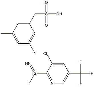 S-[3-Chloro-5-(trifluoromethyl)pyrid-2-yl]-S-methylsulphiliminemesitylene sulphonate 结构式