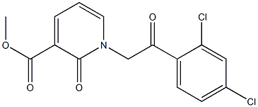 methyl 1-[2-(2,4-dichlorophenyl)-2-oxoethyl]-2-oxo-1,2-dihydro-3-pyridinecarboxylate Struktur