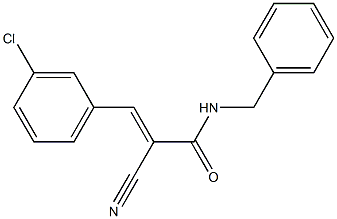 (E)-N-benzyl-3-(3-chlorophenyl)-2-cyano-2-propenamide Structure