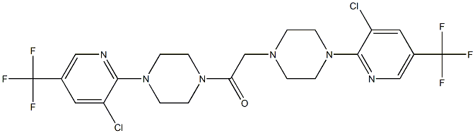 1,2-bis{4-[3-chloro-5-(trifluoromethyl)-2-pyridinyl]piperazino}-1-ethanone Structure