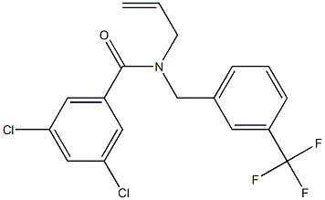 N-allyl-3,5-dichloro-N-[3-(trifluoromethyl)benzyl]benzenecarboxamide Struktur