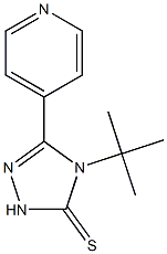 4-(tert-butyl)-3-(4-pyridyl)-4,5-dihydro-1H-1,2,4-triazole-5-thione 结构式