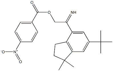 6-(tert-butyl)-1,1-dimethyl-4-{[(4-nitrobenzoyl)oxy]ethanimidoyl}indane 结构式
