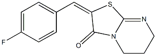 2-[(E)-(4-fluorophenyl)methylidene]-6,7-dihydro-5H-[1,3]thiazolo[3,2-a]pyrimidin-3(2H)-one Struktur