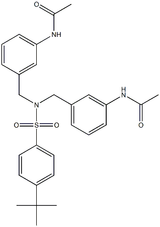N-{3-[([3-(acetylamino)benzyl]{[4-(tert-butyl)phenyl]sulfonyl}amino)methyl]phenyl}acetamide