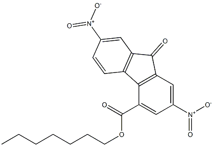 heptyl 2,7-dinitro-9-oxo-9H-fluorene-4-carboxylate Structure