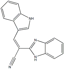 2-(1H-benzo[d]imidazol-2-yl)-3-(1H-indol-3-yl)acrylonitrile Structure