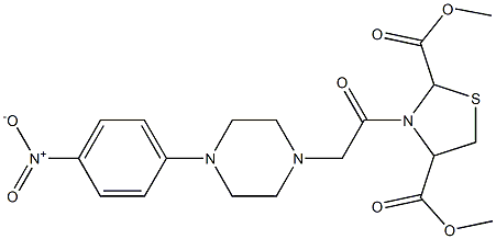 dimethyl 3-{2-[4-(4-nitrophenyl)piperazino]acetyl}-1,3-thiazolane-2,4-dicarboxylate