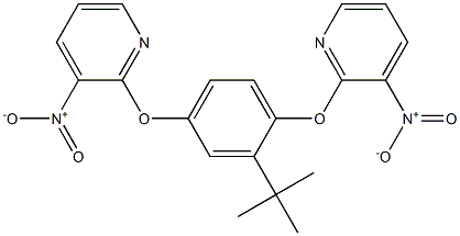 2-{2-(tert-butyl)-4-[(3-nitro-2-pyridyl)oxy]phenoxy}-3-nitropyridine Struktur