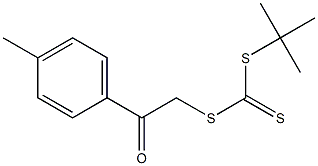 tert-butyl {[2-(4-methylphenyl)-2-oxoethyl]thio}methanedithioate Struktur