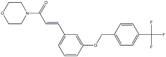 (E)-1-morpholino-3-(3-{[4-(trifluoromethyl)benzyl]oxy}phenyl)-2-propen-1-one Structure