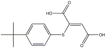 2-{[4-(tert-butyl)phenyl]thio}but-2-enedioic acid 化学構造式