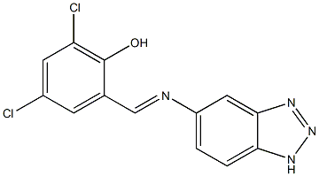 2-[(1H-1,2,3-benzotriazol-5-ylimino)methyl]-4,6-dichlorophenol Structure