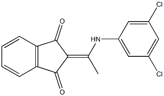 2-[1-(3,5-dichloroanilino)ethylidene]-1H-indene-1,3(2H)-dione Structure