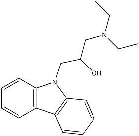 1-(9H-carbazol-9-yl)-3-(diethylamino)propan-2-ol Structure