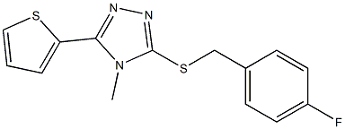 4-fluorobenzyl 4-methyl-5-(2-thienyl)-4H-1,2,4-triazol-3-yl sulfide Structure
