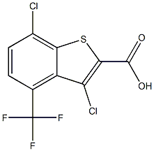 3,7-dichloro-4-(trifluoromethyl)benzo[b]thiophene-2-carboxylic acid Structure