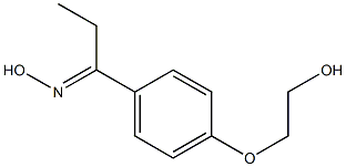 (1E)-1-[4-(2-hydroxyethoxy)phenyl]propan-1-one oxime Struktur
