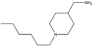 (1-hexylpiperidin-4-yl)methanamine,,结构式