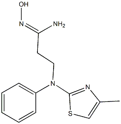 (1Z)-N'-hydroxy-3-[(4-methyl-1,3-thiazol-2-yl)(phenyl)amino]propanimidamide