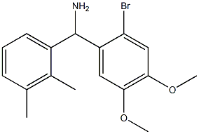 (2-bromo-4,5-dimethoxyphenyl)(2,3-dimethylphenyl)methanamine Struktur