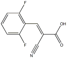 (2E)-2-cyano-3-(2,6-difluorophenyl)acrylic acid Structure