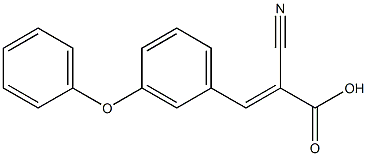 (2E)-2-cyano-3-(3-phenoxyphenyl)acrylic acid Structure