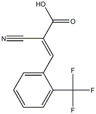 (2E)-2-cyano-3-[2-(trifluoromethyl)phenyl]acrylic acid Structure