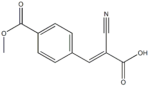 (2E)-2-cyano-3-[4-(methoxycarbonyl)phenyl]acrylic acid 结构式