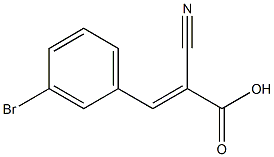 (2E)-3-(3-bromophenyl)-2-cyanoacrylic acid 化学構造式