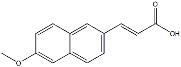 (2E)-3-(6-methoxynaphthalen-2-yl)prop-2-enoic acid Struktur