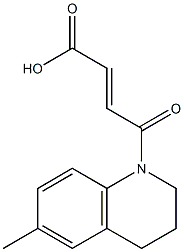 (2E)-4-(6-methyl-3,4-dihydroquinolin-1(2H)-yl)-4-oxobut-2-enoic acid 化学構造式