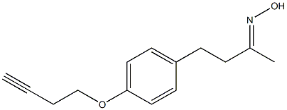 (2E)-4-[4-(but-3-ynyloxy)phenyl]butan-2-one oxime Struktur