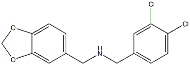 (2H-1,3-benzodioxol-5-ylmethyl)[(3,4-dichlorophenyl)methyl]amine Structure