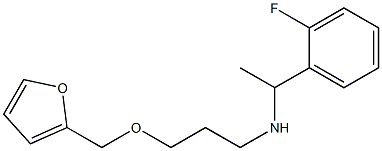 [1-(2-fluorophenyl)ethyl][3-(furan-2-ylmethoxy)propyl]amine 化学構造式