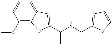 [1-(7-methoxy-1-benzofuran-2-yl)ethyl](thiophen-2-ylmethyl)amine Struktur