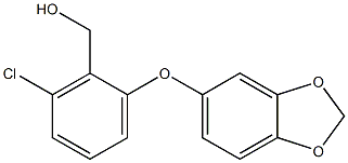 [2-(2H-1,3-benzodioxol-5-yloxy)-6-chlorophenyl]methanol Structure