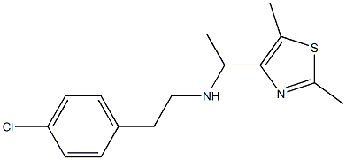 [2-(4-chlorophenyl)ethyl][1-(2,5-dimethyl-1,3-thiazol-4-yl)ethyl]amine 结构式