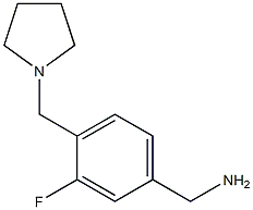 [3-fluoro-4-(pyrrolidin-1-ylmethyl)phenyl]methanamine Struktur