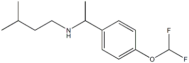 {1-[4-(difluoromethoxy)phenyl]ethyl}(3-methylbutyl)amine Structure