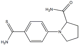 1-(4-carbamothioylphenyl)pyrrolidine-2-carboxamide Struktur