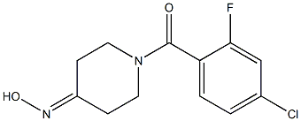 1-(4-chloro-2-fluorobenzoyl)piperidin-4-one oxime Struktur