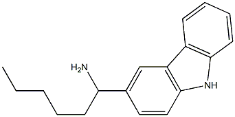 1-(9H-carbazol-3-yl)hexan-1-amine,,结构式