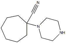 1-(piperazin-1-yl)cycloheptane-1-carbonitrile Structure