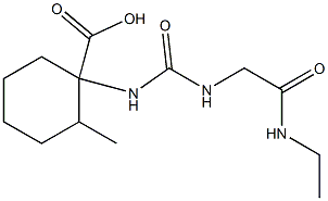 1-[({[2-(ethylamino)-2-oxoethyl]amino}carbonyl)amino]-2-methylcyclohexanecarboxylic acid,,结构式