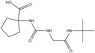1-[({[2-(tert-butylamino)-2-oxoethyl]amino}carbonyl)amino]cyclopentanecarboxylic acid 结构式