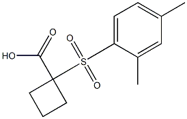 1-[(2,4-dimethylphenyl)sulfonyl]cyclobutanecarboxylic acid Structure