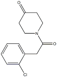1-[(2-chlorophenyl)acetyl]piperidin-4-one Structure